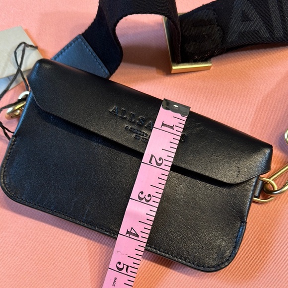 AllSaints Black Leather Crossbody Bag - Picture 8 of 9